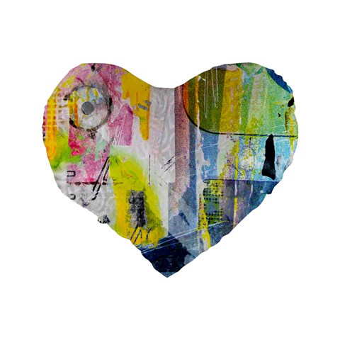 Graffiti Graphic 16  Premium Heart Shape Cushion  from ArtsNow.com Back