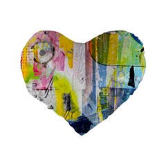 Graffiti Graphic 16  Premium Heart Shape Cushion  from ArtsNow.com Back