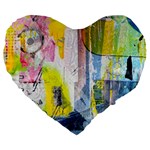 Graffiti Graphic 19  Premium Heart Shape Cushion