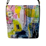 Graffiti Graphic Flap Closure Messenger Bag (Large)