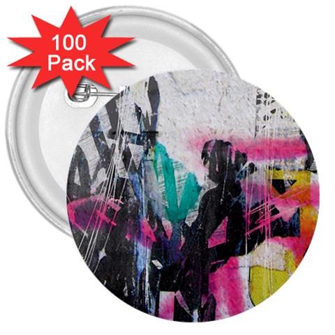 Graffiti Grunge 3  Button (100 pack) from ArtsNow.com Front