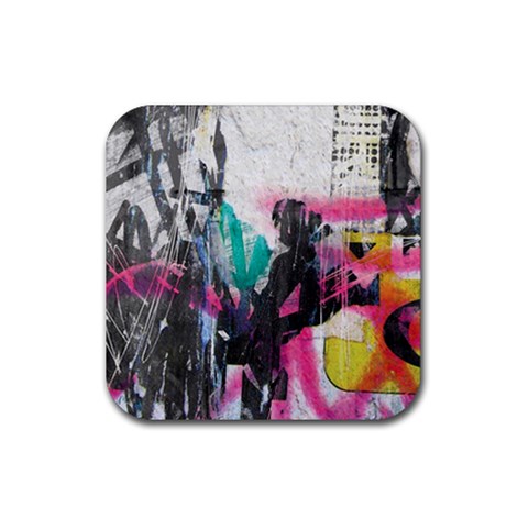 Graffiti Grunge Rubber Coaster (Square) from ArtsNow.com Front