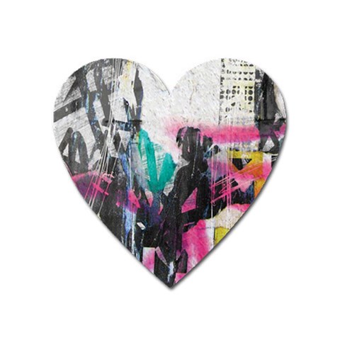 Graffiti Grunge Magnet (Heart) from ArtsNow.com Front