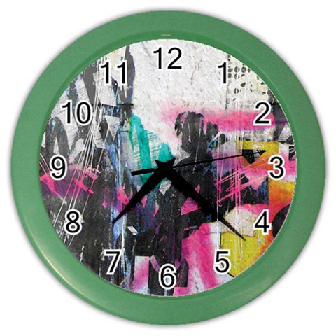 Graffiti Grunge Color Wall Clock from ArtsNow.com Front