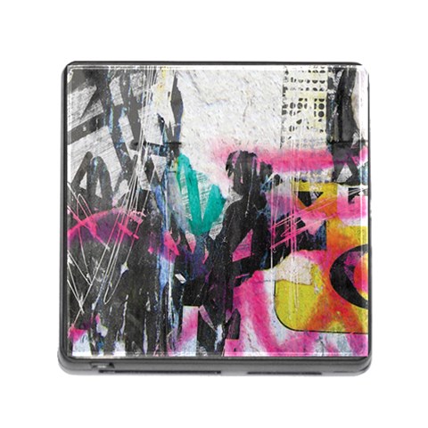 Graffiti Grunge Memory Card Reader with Storage (Square) from ArtsNow.com Front