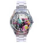 Graffiti Grunge Stainless Steel Analogue Men’s Watch