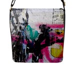 Graffiti Grunge Flap Closure Messenger Bag (Large)