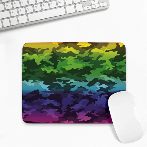 Rainbow Camouflage Small Mousepad from ArtsNow.com Front
