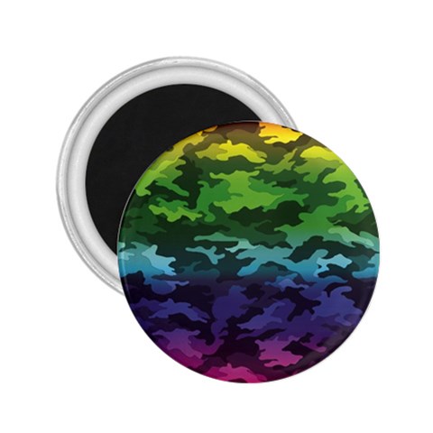 Rainbow Camouflage 2.25  Magnet from ArtsNow.com Front