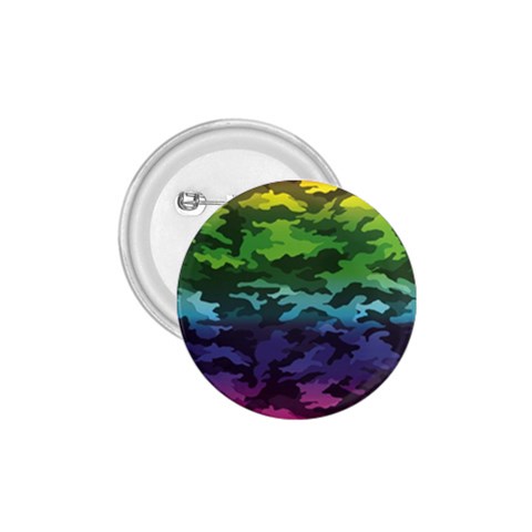 Rainbow Camouflage 1.75  Button from ArtsNow.com Front