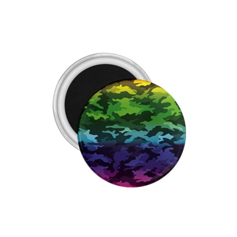 Rainbow Camouflage 1.75  Magnet from ArtsNow.com Front