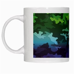Rainbow Camouflage White Mug from ArtsNow.com Left