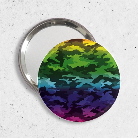 Rainbow Camouflage 2.25  Handbag Mirror from ArtsNow.com Front