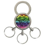 Rainbow Camouflage 3-Ring Key Chain
