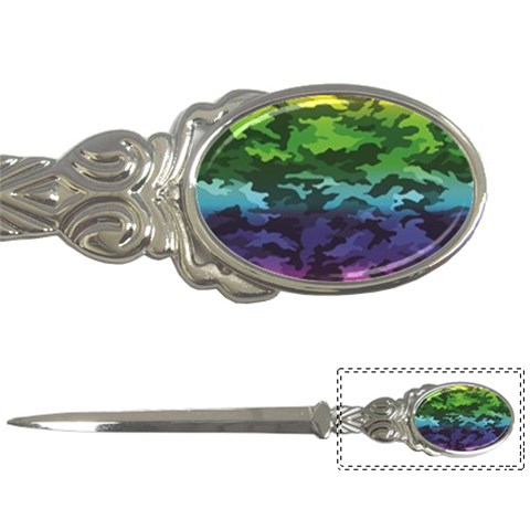 Rainbow Camouflage Letter Opener from ArtsNow.com Front
