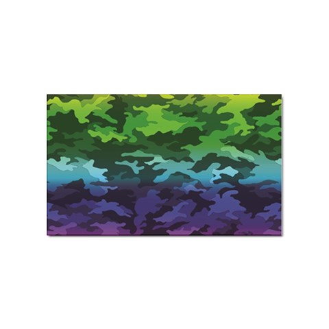 Rainbow Camouflage Sticker (Rectangular) from ArtsNow.com Front