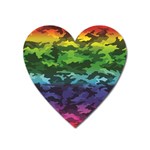 Rainbow Camouflage Magnet (Heart)