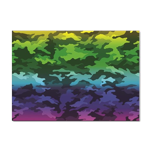 Rainbow Camouflage Sticker A4 (100 pack) from ArtsNow.com Front