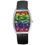Rainbow Camouflage Barrel Style Metal Watch