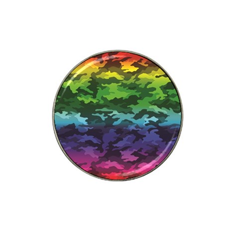 Rainbow Camouflage Hat Clip Ball Marker from ArtsNow.com Front
