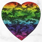 Rainbow Camouflage Jigsaw Puzzle (Heart)