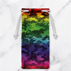 Rainbow Camouflage Jewelry Bag from ArtsNow.com Back
