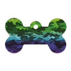 Rainbow Camouflage Dog Tag Bone (Two Sides) from ArtsNow.com Front