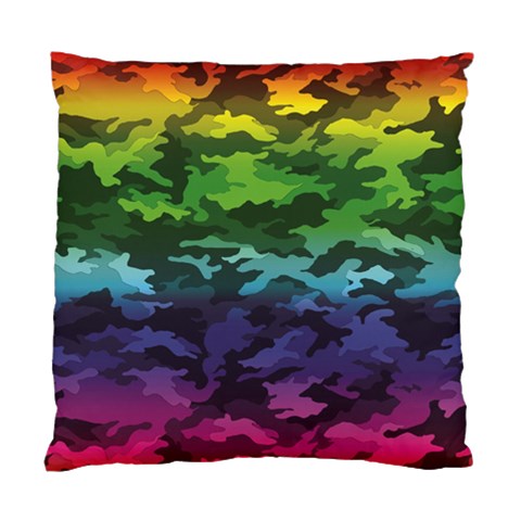 Rainbow Camouflage Cushion Case (Two Sides) from ArtsNow.com Front