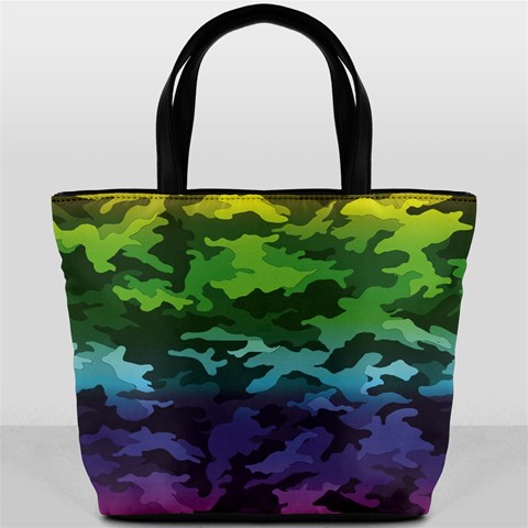 Rainbow Camouflage Bucket Bag from ArtsNow.com Back