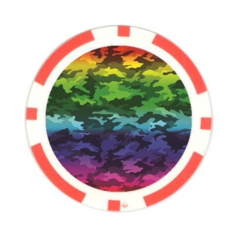 Rainbow Camouflage Poker Chip Card Guard (10 pack) from ArtsNow.com Front