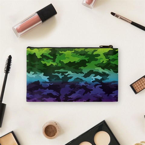 Rainbow Camouflage Cosmetic Bag (Small) from ArtsNow.com Back