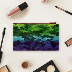 Rainbow Camouflage Cosmetic Bag (Small) from ArtsNow.com Back