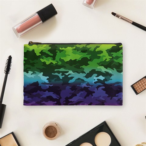 Rainbow Camouflage Cosmetic Bag (Medium) from ArtsNow.com Front
