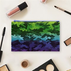 Rainbow Camouflage Cosmetic Bag (Medium) from ArtsNow.com Front