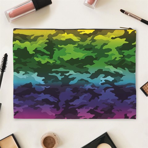 Rainbow Camouflage Cosmetic Bag (XL) from ArtsNow.com Back