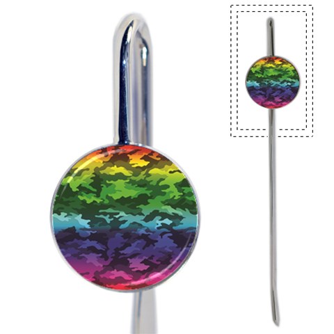 Rainbow Camouflage Book Mark from ArtsNow.com Front