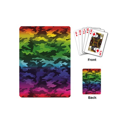 Rainbow Camouflage Playing Cards (Mini) from ArtsNow.com Back