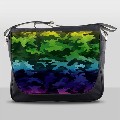 Rainbow Camouflage Messenger Bag from ArtsNow.com Front
