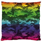 Rainbow Camouflage Large Cushion Case (Two Sides)
