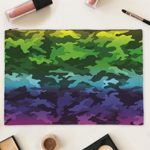 Rainbow Camouflage Cosmetic Bag (XXL) from ArtsNow.com Front