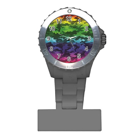 Rainbow Camouflage Nurses Watch from ArtsNow.com Front