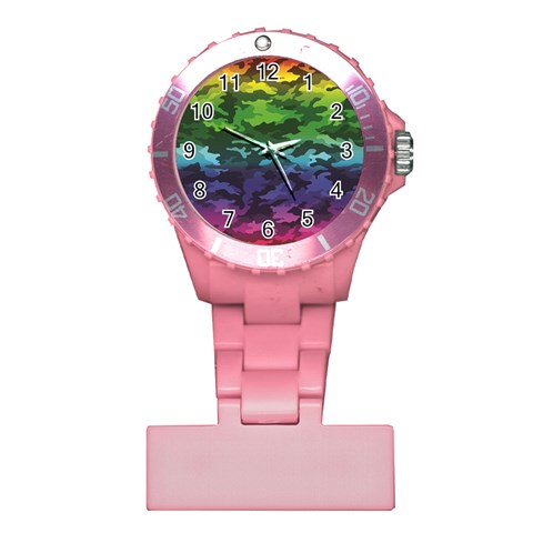 Rainbow Camouflage Nurses Watch from ArtsNow.com Front