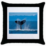Humpback Whale Throw Pillow Case (Black)