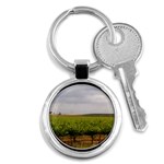Vinyard Beneath A Cloudy Sky Key Chain (Round)