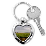 Vinyard Beneath A Cloudy Sky Key Chain (Heart)