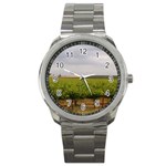 Vinyard Beneath A Cloudy Sky Sport Metal Watch