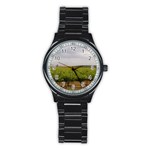 Vinyard Beneath A Cloudy Sky Men s Stainless Steel Round Dial Analog Watch