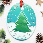 Winter Paradise Oval Filigree Ornament (Two Sides)