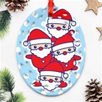 Santa s Oval Filigree Ornament (Two Sides)