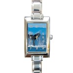 Humpback Whale Rectangular Italian Charm Watch